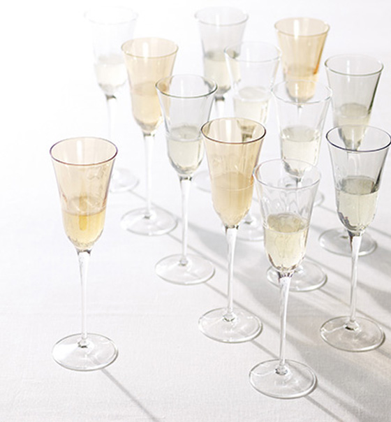 Optical Glassware in Amber and Clear