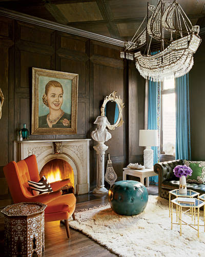 Lepore's NYC townhouse, designed in collaboration with Jonathan Adler