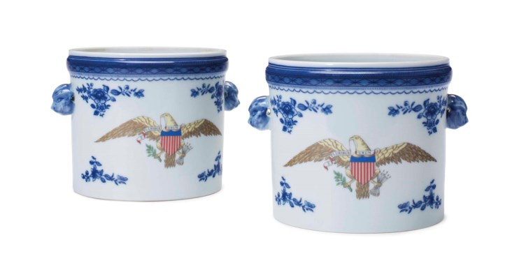 Diplomatic Eagle Wine Coolers/Cachepots from the private collection of Ronald and Nancy Reagan