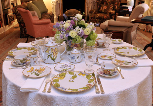 Anna Weatherley china at the Blair House
