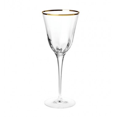 Vietri Optical Gold Stemware