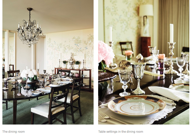 Reagan private residence dining room (Christie's)