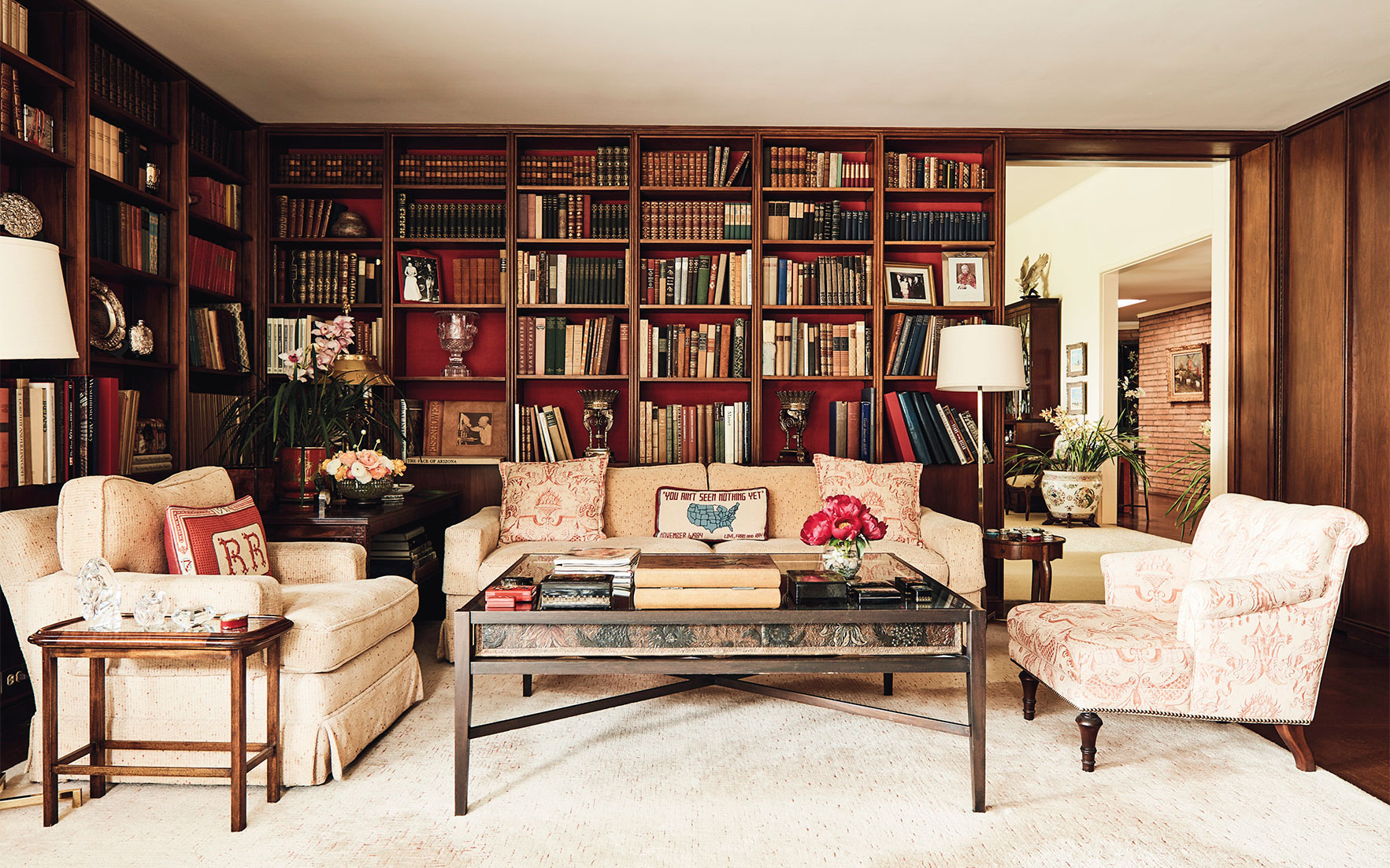 Reagan Bel Air private residence library; image Christie's
