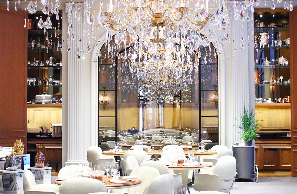 At the Plaza Athenee in Paris