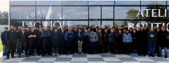 Forge de Laguiole staff (almost 100 strong!)