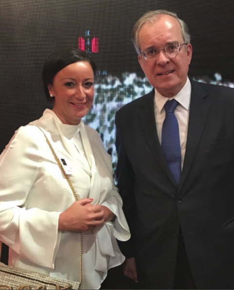 Ms. Perrin-Davy with Ambassador of France to China Maurice Gourdault Montagne