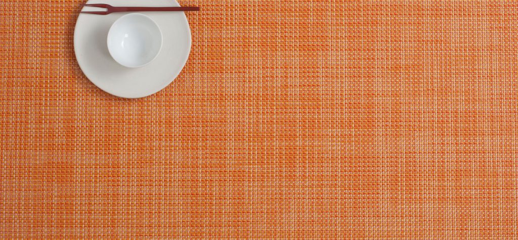 Mini Basketweave Placemat in Clementine